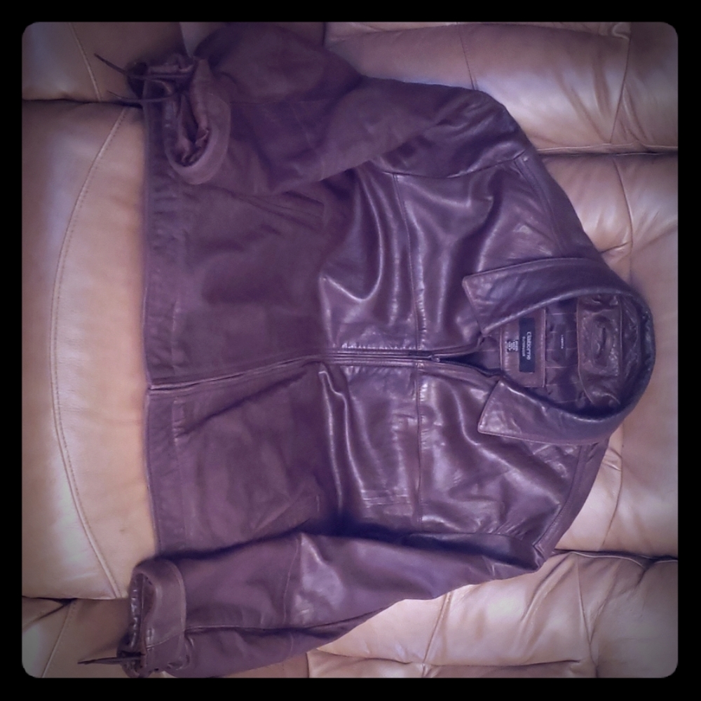 Lambskin Brown Leather Winter coat